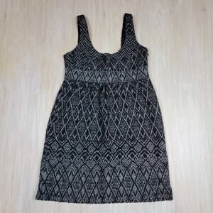 Zara Basic Black White Tweed Sleeveless Shift Dress Classic Workwear Medium